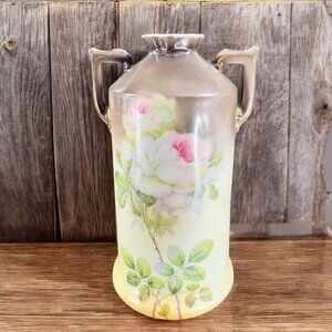 Antique Austrian Floral Vase Porcelain Hand Painted AUSTRIA Marked Floral Design